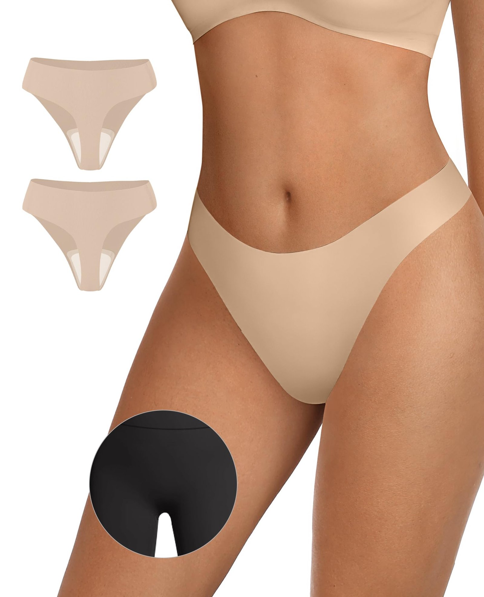 Bra Fitting Salon Co Seamless Thongs for Women Invisible Thongs — view 11