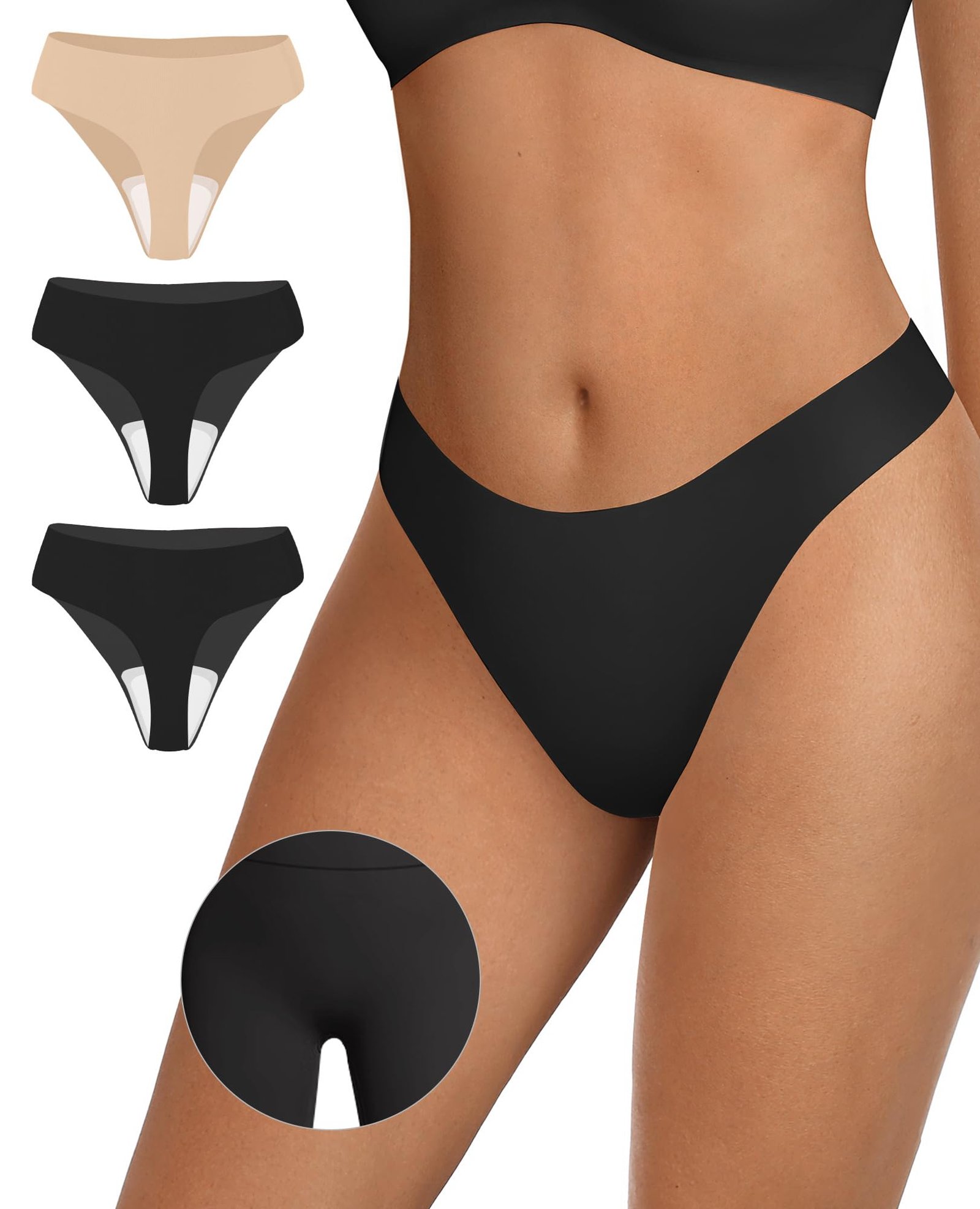 Bra Fitting Salon Co Seamless Thongs for Women Invisible Thongs — view 16