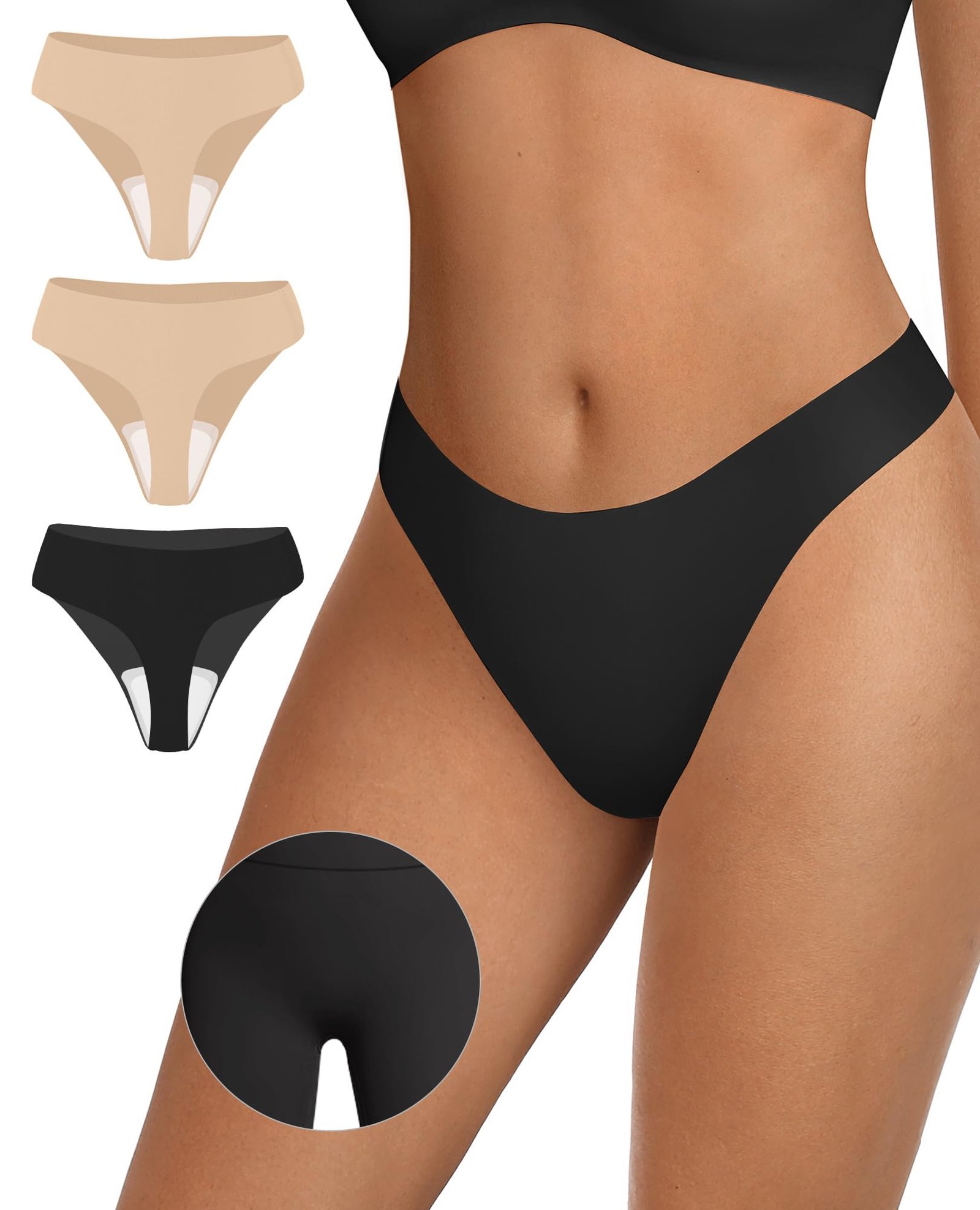 Bra Fitting Salon Co Seamless Thongs for Women Invisible Thongs — view 15