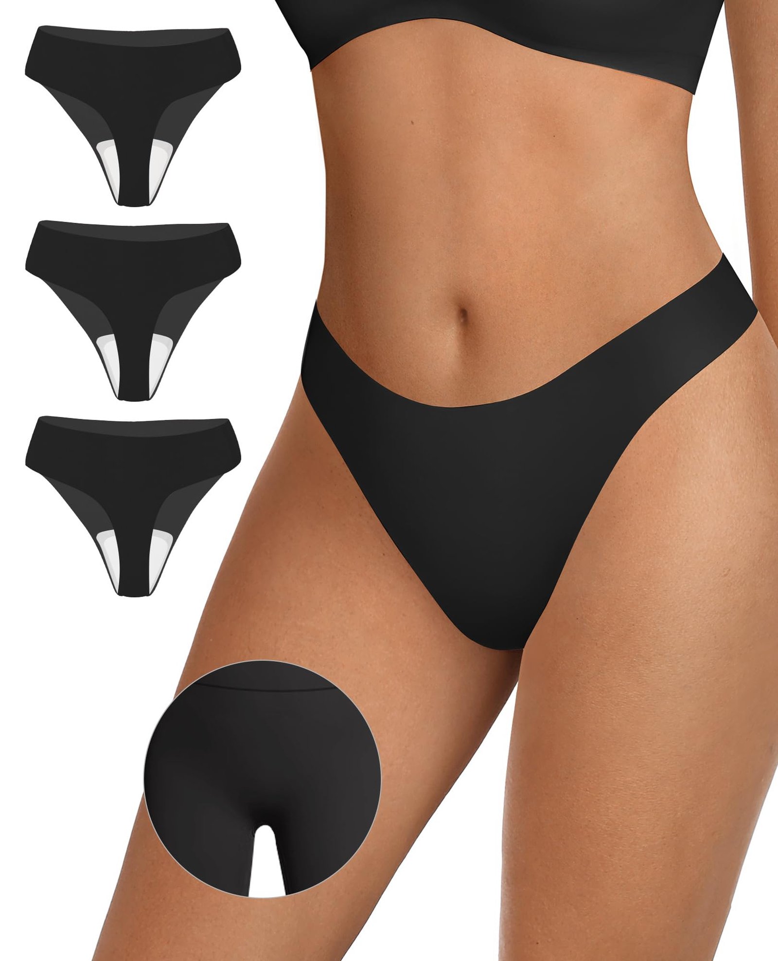 Bra Fitting Salon Co Seamless Thongs for Women Invisible Thongs — view 18