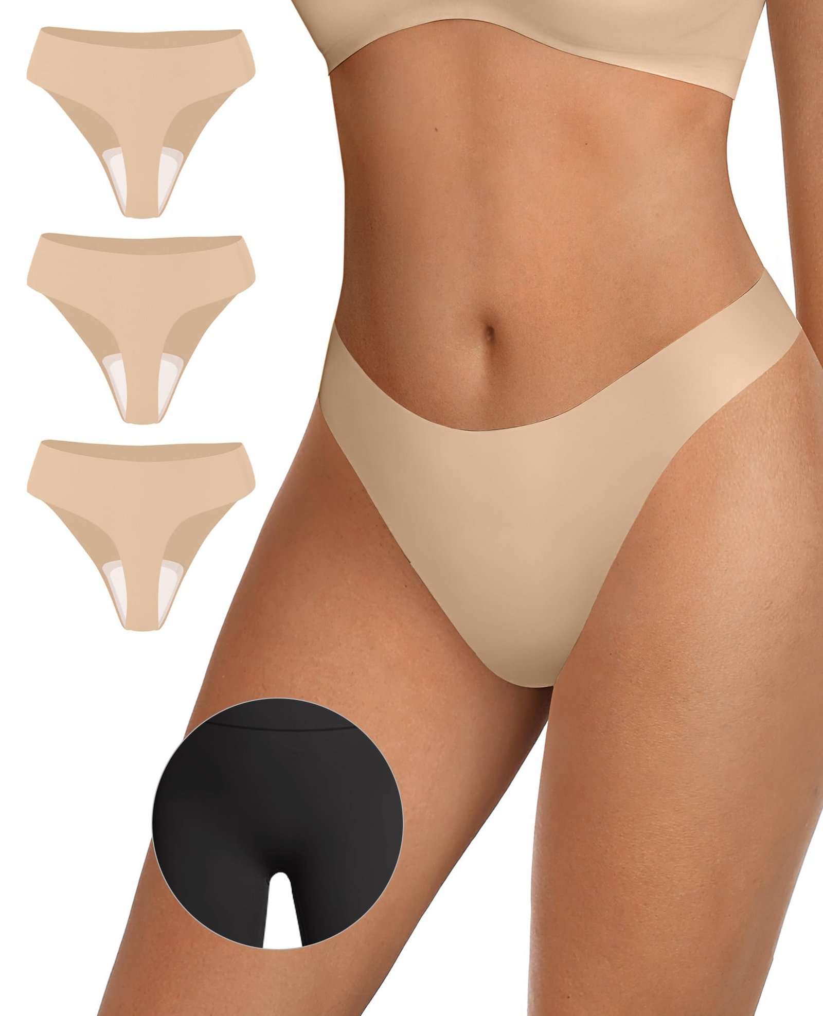 Bra Fitting Salon Co Seamless Thongs for Women Invisible Thongs — view 17
