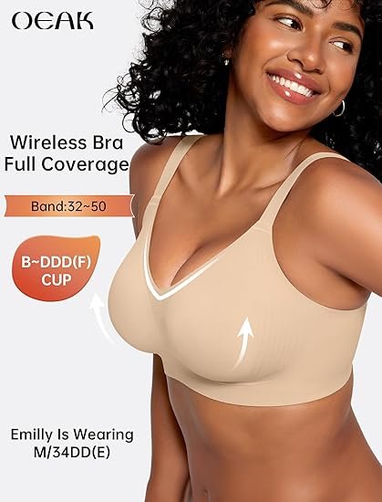 Full Coverage Plus Size Comfortable Tshirt Bra — view 4