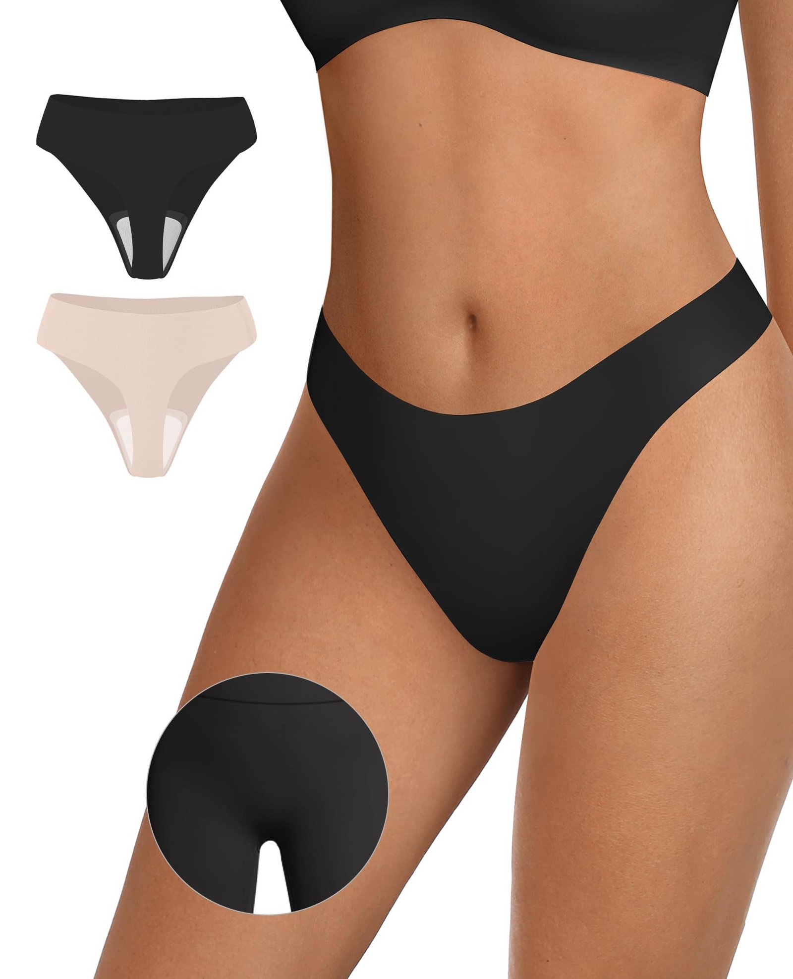 Bra Fitting Salon Co Seamless Thongs for Women Invisible Thongs — view 12