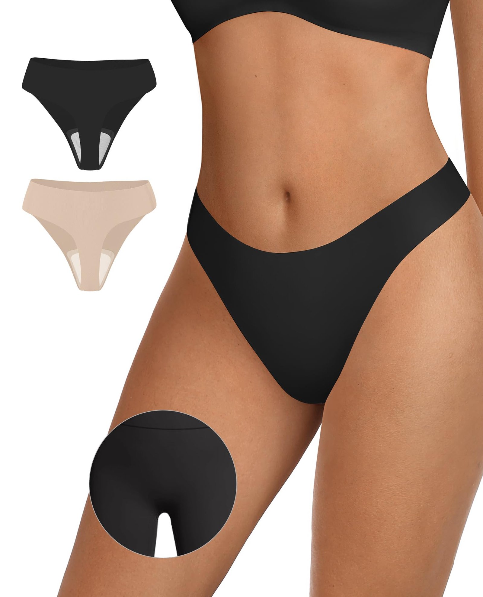 Bra Fitting Salon Co Seamless Thongs for Women Invisible Thongs — view 13