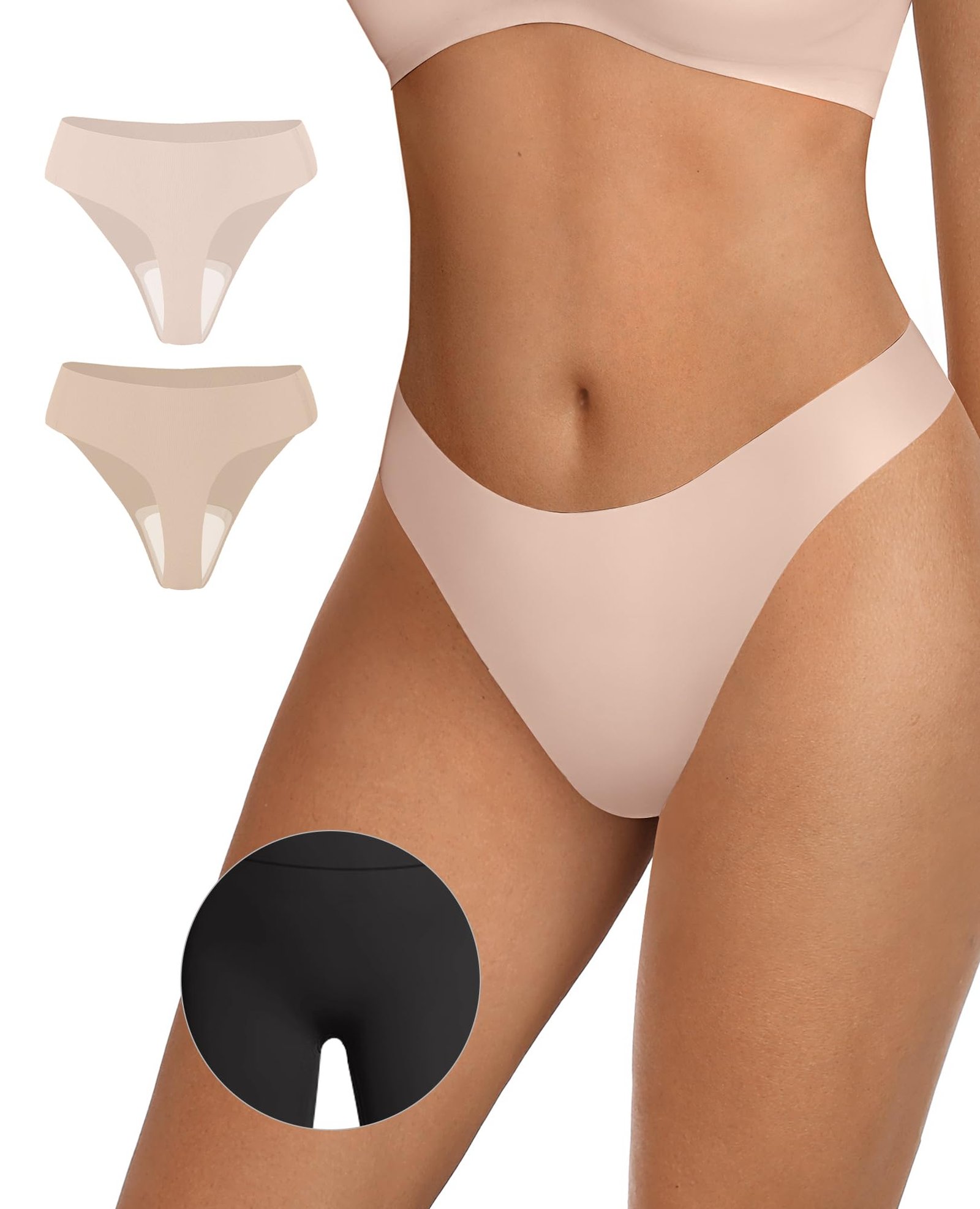 Bra Fitting Salon Co Seamless Thongs for Women Invisible Thongs — view 14