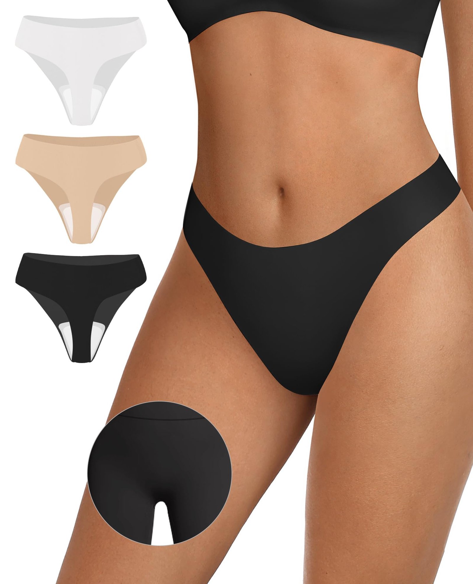 Bra Fitting Salon Co Seamless Thongs for Women Invisible Thongs — view 21